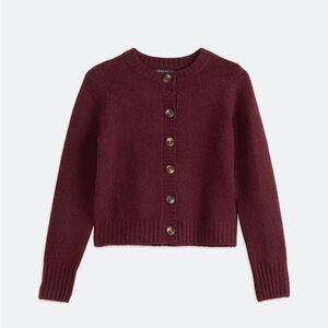 Chic Burgundy Cardigan Sweater